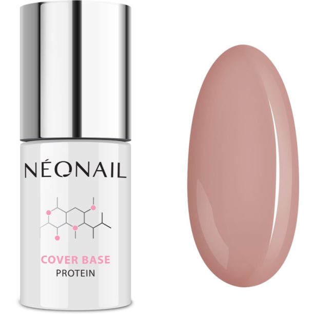 NeoNail Cover Base Protein базов и покривен лак за нокти с гел цвят Cream Beige 7