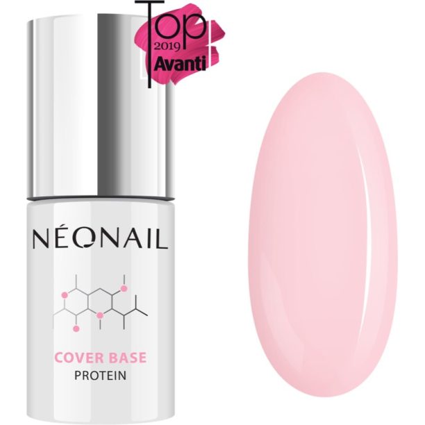 NeoNail Cover Base Protein базов и покривен лак за нокти с гел цвят Nude Rose 7