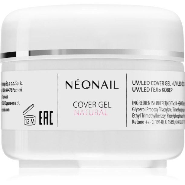 NeoNail Cover Gel Natural гел за гел и акрилни нокти 15 мл.