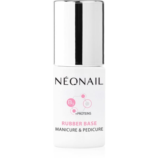 NeoNail Manicure & Pedicure Rubber Base основен лак за нокти с гел с протеин 7