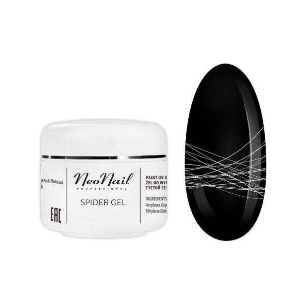 NeoNail Spider Gel гел за нокти цвят White 5 мл.