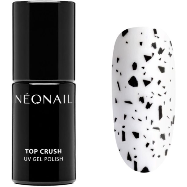 NeoNail Top Crush топ лак за нокти с използване на UV/LED лампа цвят Black Gloss 7