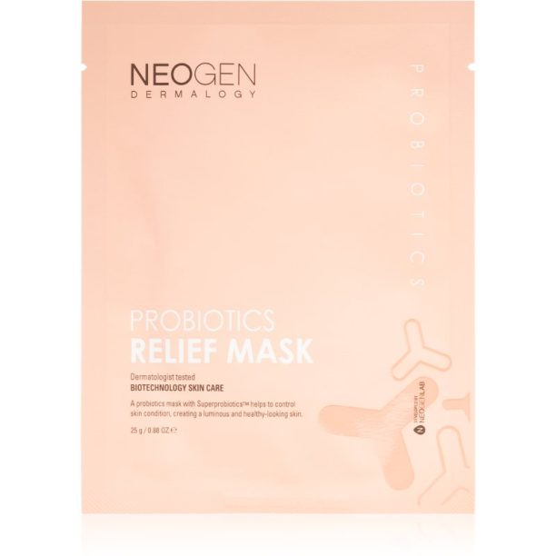 Neogen Dermalogy Probiotics Relief Mask успокояваща платнена маска с пробиотик 5 бр. на ниска цена