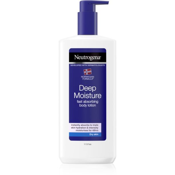 Norwegian Formula® Deep Moisture Neutrogena Norwegian Formula® Deep Moisture дълбоко хидратиращо мляко за тяло за суха кожа 400 мл.