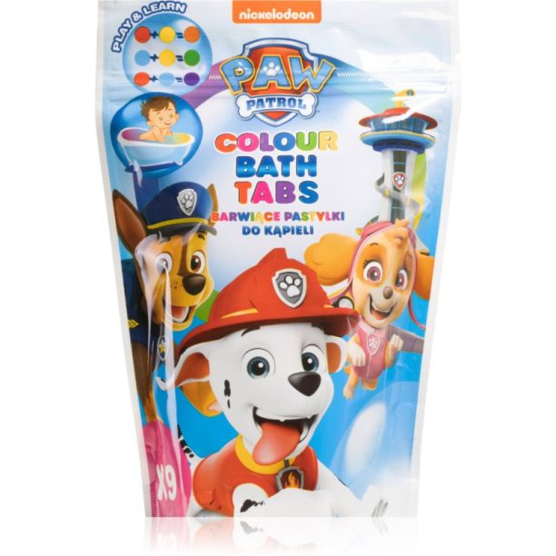 Nickelodeon Paw Patrol Colour Bath Tabs продукт за вана за деца 9x16 гр.