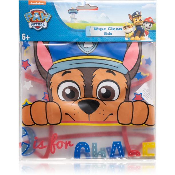 Nickelodeon Paw Patrol Wipe Clean Bib лигавник Chase 1 бр.