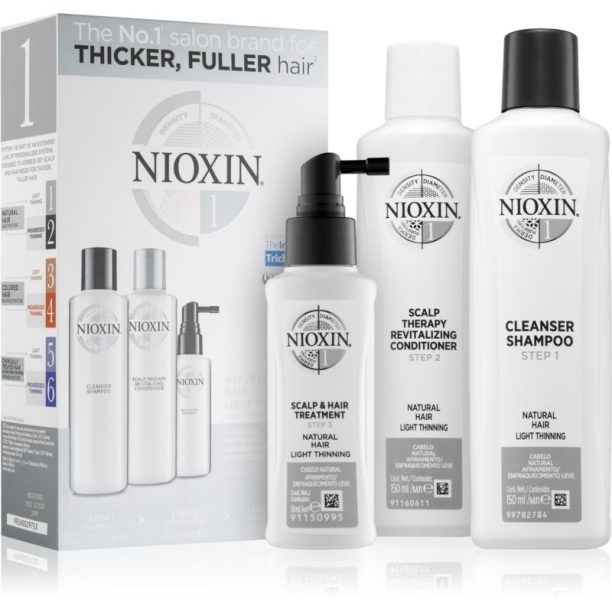 Nioxin System 1 Natural Hair Light Thinning подаръчен комплект за крехка и стресирана коса