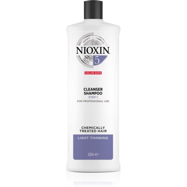 Nioxin System 5 Color Safe Cleanser Shampoo почистващ шампоан за боядисана и оредяваща коса 1000 мл.