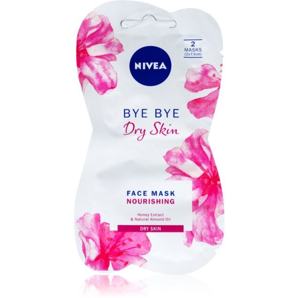 Nivea Bye Bye Dry Skin подхранваща маска с мед 2x7.5 мл.