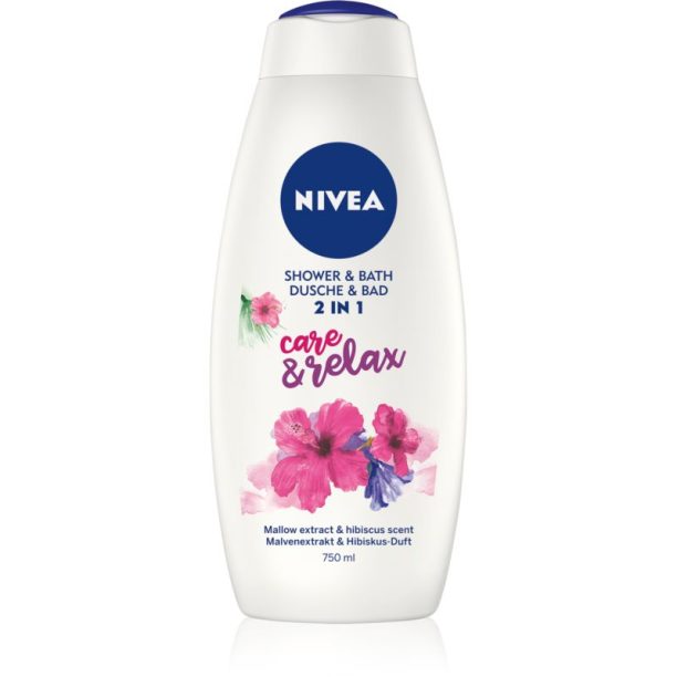 Nivea Care & Relax пяна за вана и душ гел 2 в 1 750 мл.