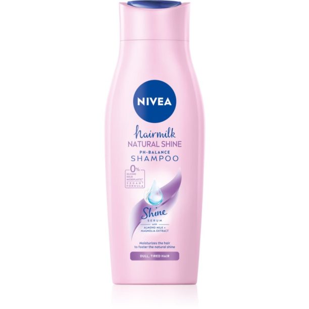 Nivea Hairmilk Natural Shine грижовен шампоан 400 мл.