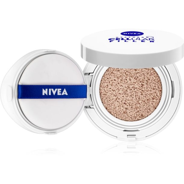 Nivea Hyaluron Cellular Filler Cushion фон дьо тен в гъба 3 в 1 цвят 03 Dark 15 гр.