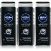 Nivea Men Active Clean душ-гел за мъже 3 x 500 ml (изгодна опаковка)