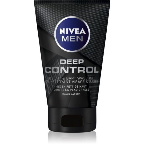 Nivea Men Deep почистващ гел за зоната на лицето и брадата за мъже 100 мл.