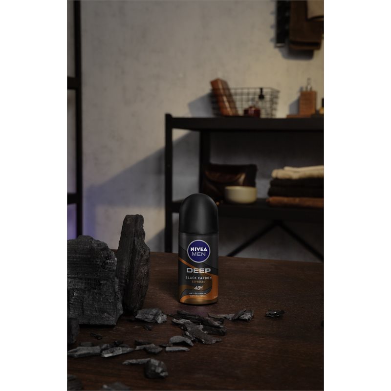 Nivea Men Deep рол-он и антиперспирант за мъже Black Carbon Espresso 50 мл. на ниска цена