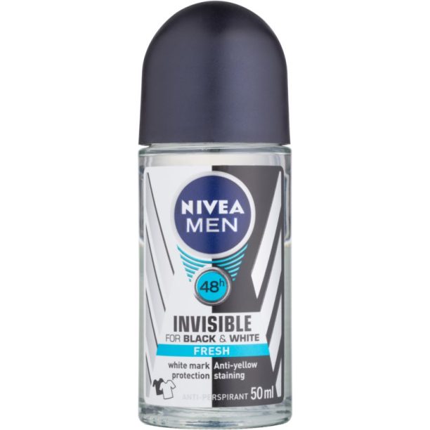 Nivea Men Invisible Black & White рол-он и антиперспирант за мъже 50 мл. на ниска цена