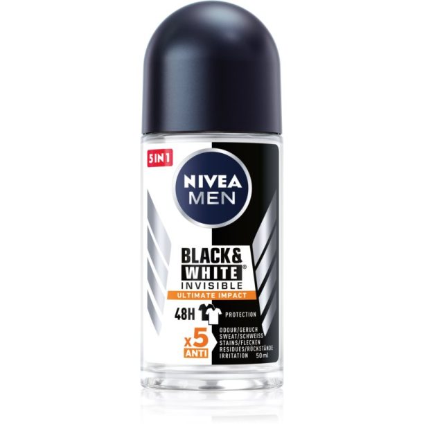 Nivea Men Invisible Black & White рол-он и антиперспирант за мъже 50 мл.