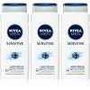 Nivea Men Sensitive душ-гел за мъже 3 x 500 ml (изгодна опаковка)