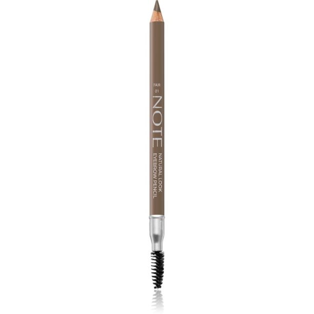 Note Cosmetique Natural Look Eyebrow Pencil молив за вежди с четка 01 Fair 1