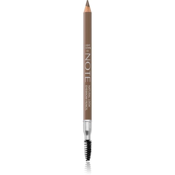 Note Cosmetique Natural Look Eyebrow Pencil молив за вежди с четка 02 Light Brown 1