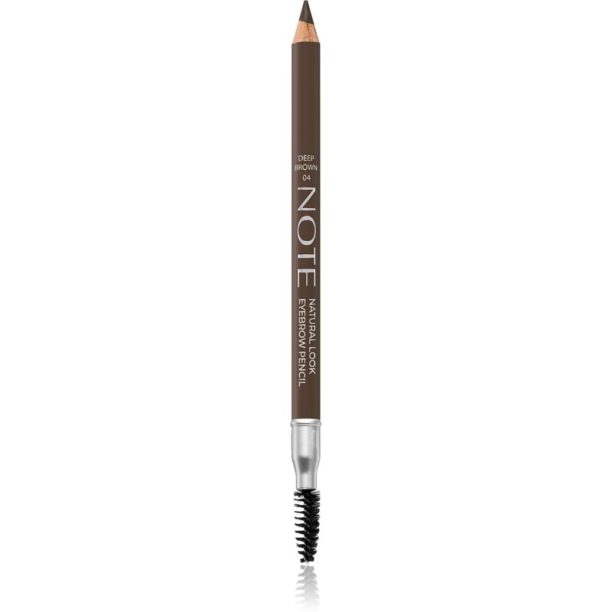 Note Cosmetique Natural Look Eyebrow Pencil молив за вежди с четка 04 Deep Brown 1