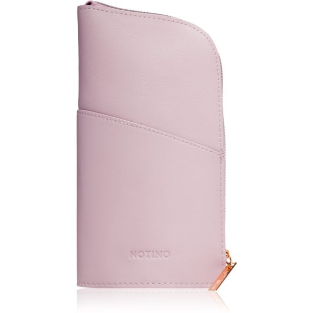 Notino Charm Collection Make-up brush set with cosmetic pouch Комплект четки с чантичка Dusty pink купи на топ цена