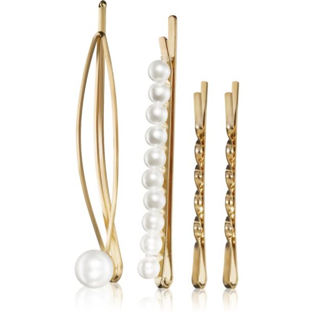 Notino Grace Collection Faux pearl hair pins фиби за коса 4 бр. на ниска цена