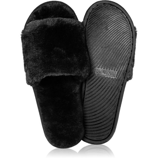 Notino Luxe Collection Fluffy slippers чехли Black купи на топ цена