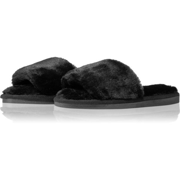 Notino Luxe Collection Fluffy slippers чехли Black на ниска цена