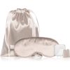 Notino Travel Collection Satin sleep mask with ear plugs комплект маска за сън и тапи за уши Beige на ниска цена