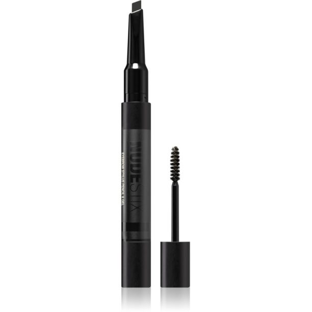 Nudestix Stylus молив и гел за вежди цвят Brown/Black