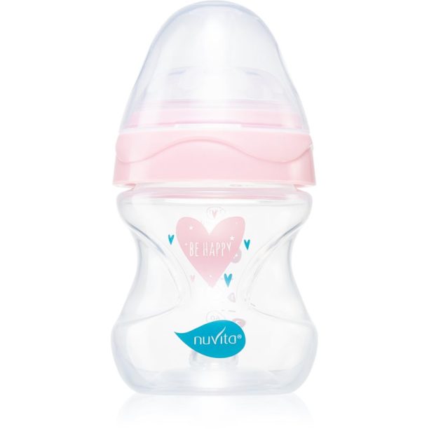 Nuvita Cool Bottle 0m+ бебешко шише Transparent pink 150 мл.