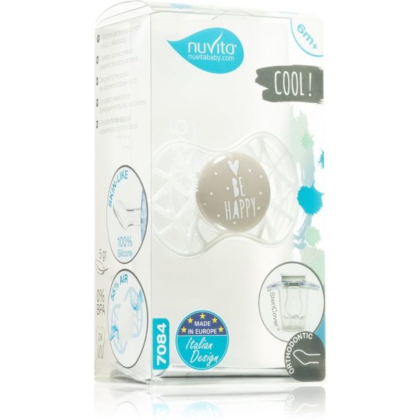 Nuvita Cool Orthodontic 6m+ биберон Pearl grey 1 бр.