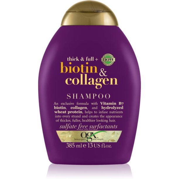 OGX Biotin & Collagen шампоан за сгъстяване за обем 385 мл.