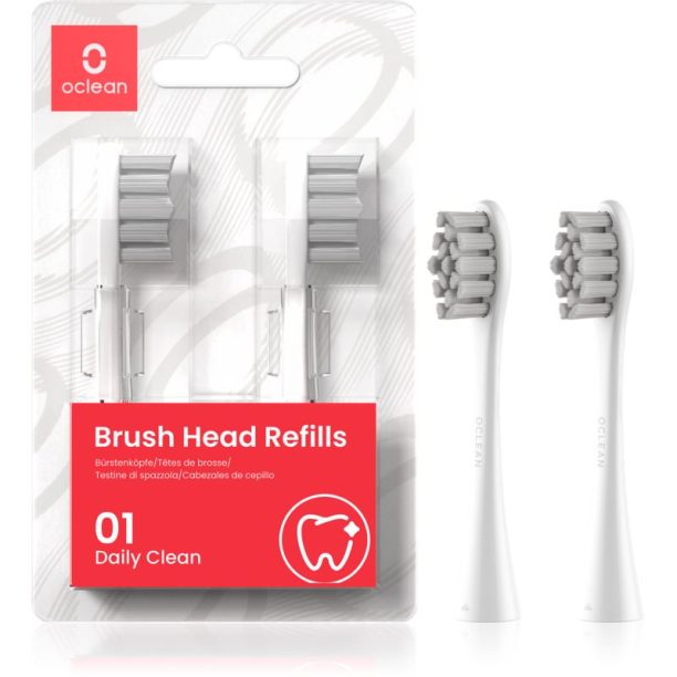 Oclean Brush Head Standard Clean резервни глави за четка за зъби P2S6 W02 White 2 бр.