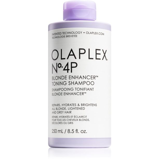 Olaplex N°4P Blond Enhancer Toning Shampoo лилав тониращ шампоан неутрализиращ жълтеникавите оттенъци 250 мл. на ниска цена