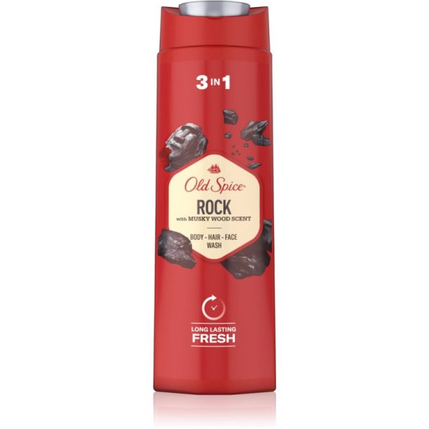 Old Spice Rock душ гел за тяло и коса 400 мл. на ниска цена