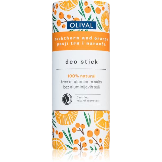 Olival Natural Buckthorn and Orange дезодорант-стик без съдържание на алуминиеви соли 40 гр.