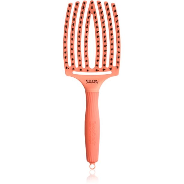 Olivia Garden Fingerbrush Coral плоска четка L на ниска цена