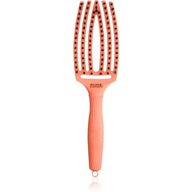 Olivia Garden Fingerbrush Coral плоска четка M на ниска цена