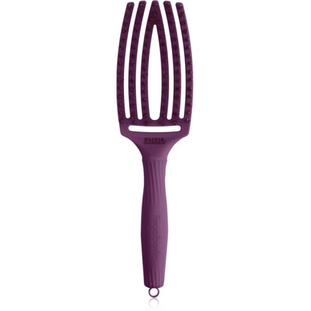 Olivia Garden Fingerbrush ThinkPink плоска четка Deep Purple 1 бр. на ниска цена