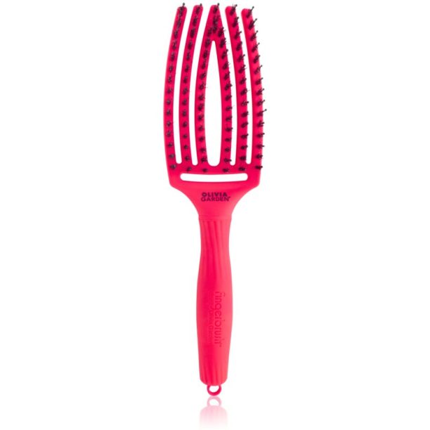 Olivia Garden Fingerbrush ThinkPink плоска четка Neon Pink 1 бр.