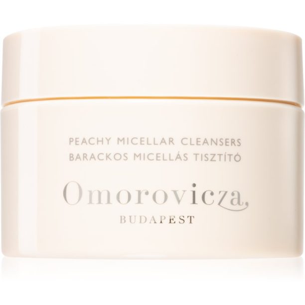 Omorovicza Hydro-Mineral Peachy Micellar Cleanser Discs тампони за почистване на грим за лице и очи с аромат 60 бр.