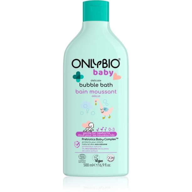 OnlyBio Baby Delicate пяна за вана и миещ гел  за деца от раждането им 500 мл.