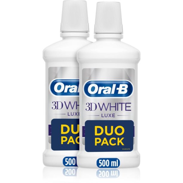 Oral B 3D White Luxe вода за уста 2x500 мл. на ниска цена