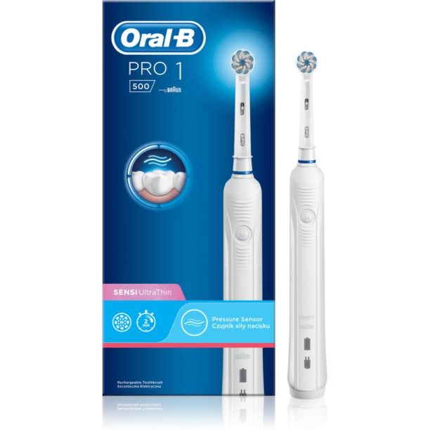 Oral B Pro 1 500 Sensi UltraThin електрическа четка за зъби 1 бр.