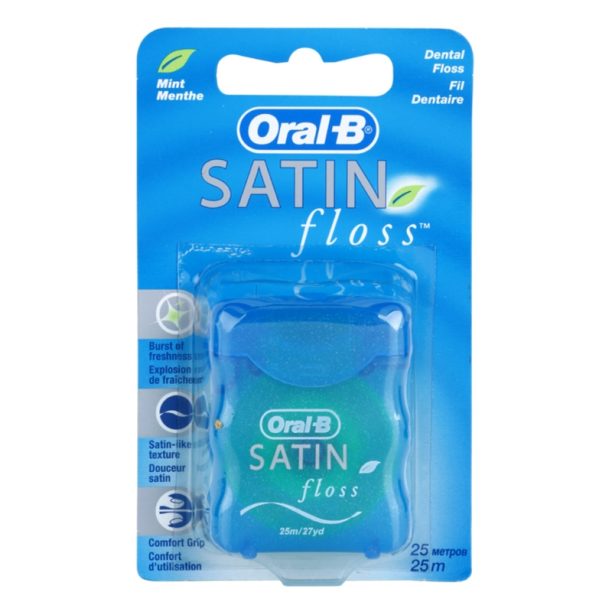 Oral B Satin Floss конец за зъби вкус Menthol 25 м