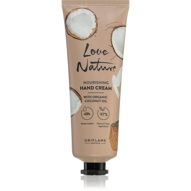 Oriflame Love Nature Organic Coconut Oil подхранващ крем за ръце 75 мл.