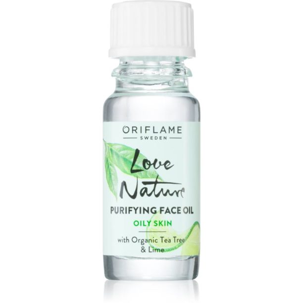 Oriflame Love Nature Organic Tea Tree & Lime почистващо олио за проблемна кожа