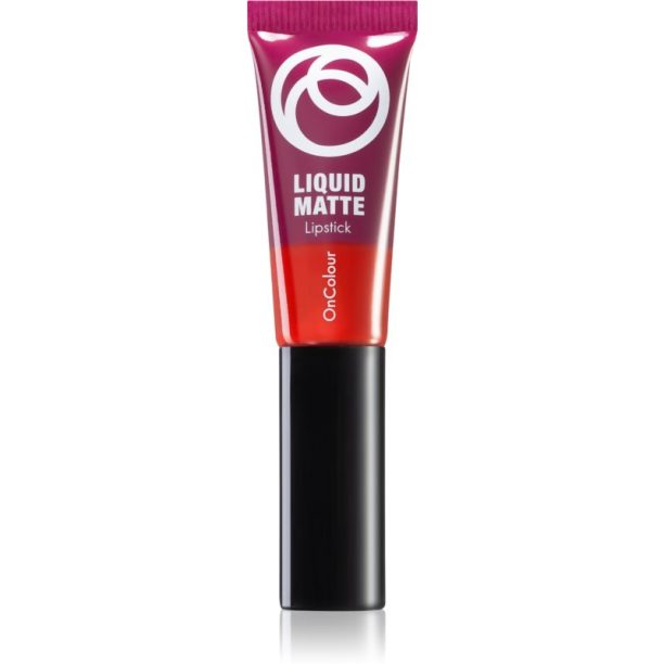 Oriflame OnColour течно червило с матиращ завършек цвят Fiery Red 8 мл.